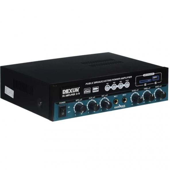 DEXUN D-70 60W 100 Volt Mixer Amfi İş Yeri Ve Ev Amfisi - 2