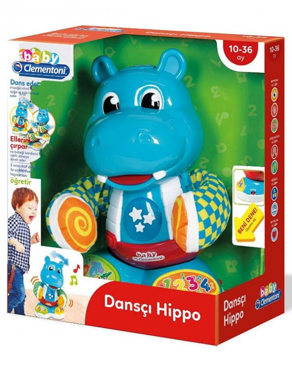 +10 Ay Hareketli Dansçı Hippo 64454 (Baby Clementoni)