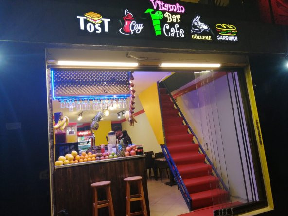 Cafe Tabela Tasarımı Tabelası 3D LED Tabela Neon Etkili Işıklı Kutu Harf Tabela 30x45cm Pleksiglass