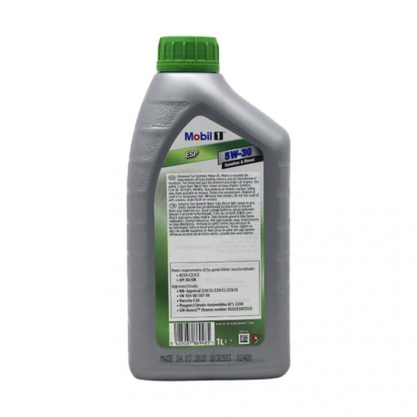 Mobil 1 ESP 5W-30 1 Lt Tam Sentetik Partiküllü Motor Yağı - 4