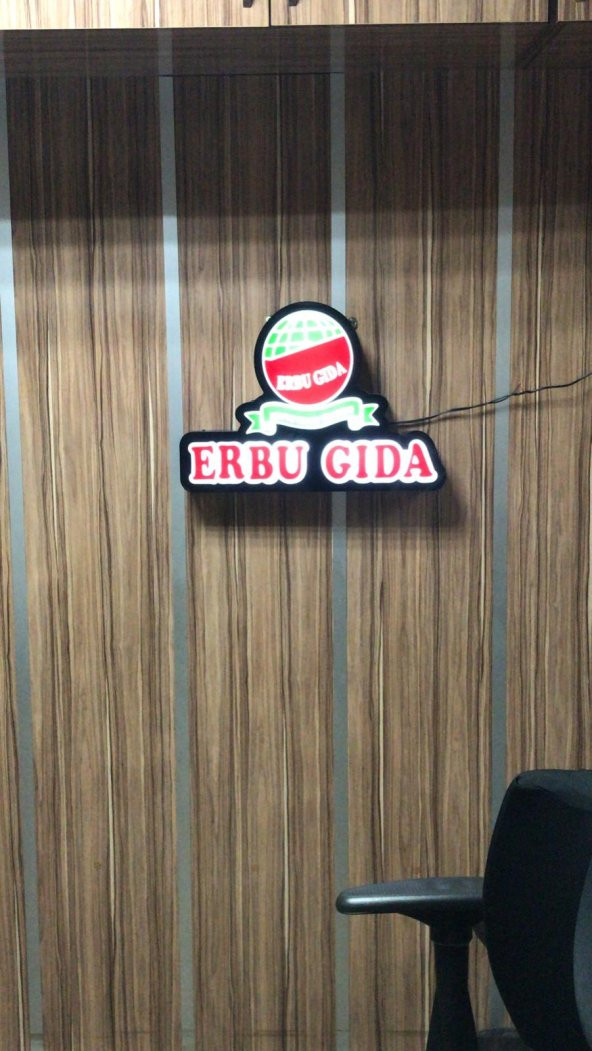 Erbu Gıda Yazılı Tabelası 3D LED Tabela Neon Etkili Işıklı Kutu Harf Depo Reklam Maltepe İstanbul - Resim 2
