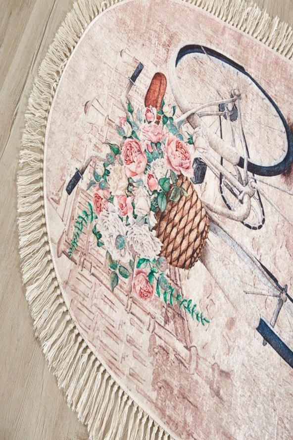 Çapa Home Kaydırmaz Taban Digital Klozet Takımı Oval 2li Banyo Paspas Seti Yıkanabilir Bisiklet - 4