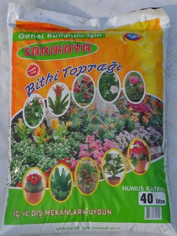 40 Litre Organik Besin Maddesi İçerikli Sarıkaya Bitki Toprağı Torf (Humus Katkılı)