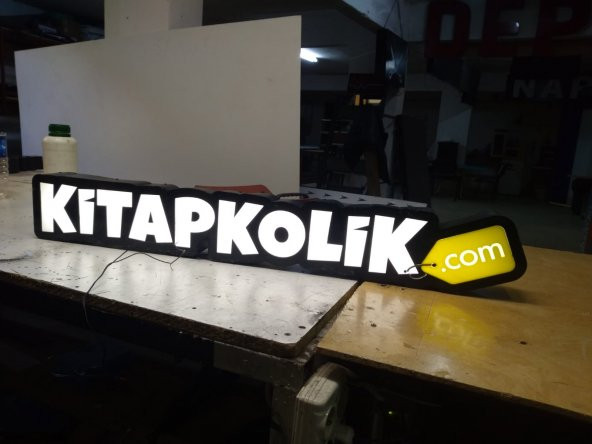 Kitapkolik Yazılı Tabelası 3D Led Tabela Neon Etkili Işıklı Kutu Harf Depo Reklam İstanbul Maltepe ürün görseli