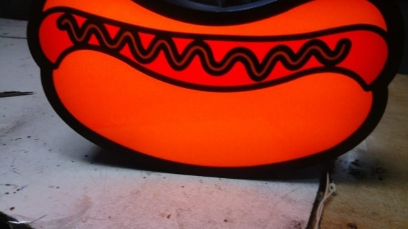 Sosisli Hotdog Renkli Görsel Tabela 3D Led Tabela Neon Etkili Işıklı Kutu Harf Depo Reklam Maltepe ürün görseli