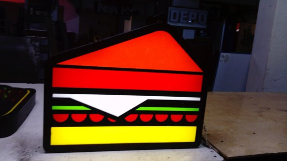 Chesecake Renkli Görseli LED Tabelası 3D Led Tabela Neon Etkili Işıklı Kutu Harf Depo Reklam Maltepe ürün görseli