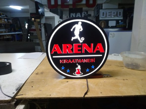 ARENA KIRAATHANESİ BUTİK TABELASI 3D LED TABELA NEON ETKİLİ DEPO TABELA REKLAM MECİDİYEKÖY İSTANBUL