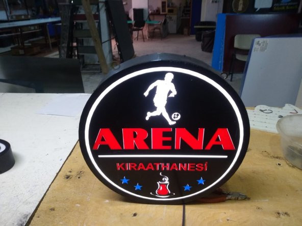 ARENA KIRAATHANESİ BUTİK TABELASI 3D LED TABELA NEON ETKİLİ DEPO TABELA REKLAM MECİDİYEKÖY İSTANBUL - Resim 2