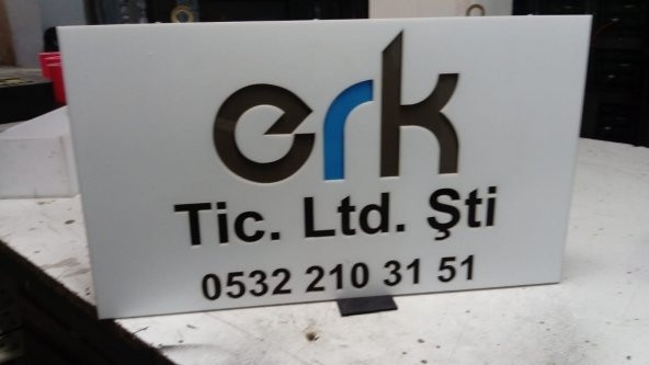 ERK TİCARET ŞİRKETİ BUTİK TABELASI 3D LED TABELA NEON ETKİLİ DEPO TABELA REKLAM MALTEPE İSTANBUL - 1