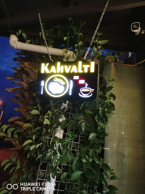 KAHVALTI YAZILI GÖRSELLİ 3D LED TABELA NEON ETKİLİ DEPO TABELA REKLAM ürün görseli