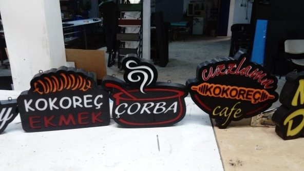 30x45 cm 3D LED Tabelalar Neon Etkili Işıklı Depo Tabela Reklam Siz Hayal Edin Biz Yapalım İstanbul - 2