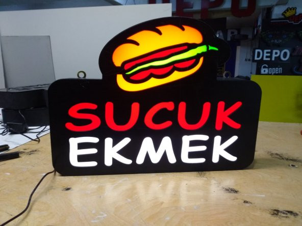 Sucuk Ekmek 3D Led Tabelası ürün görseli