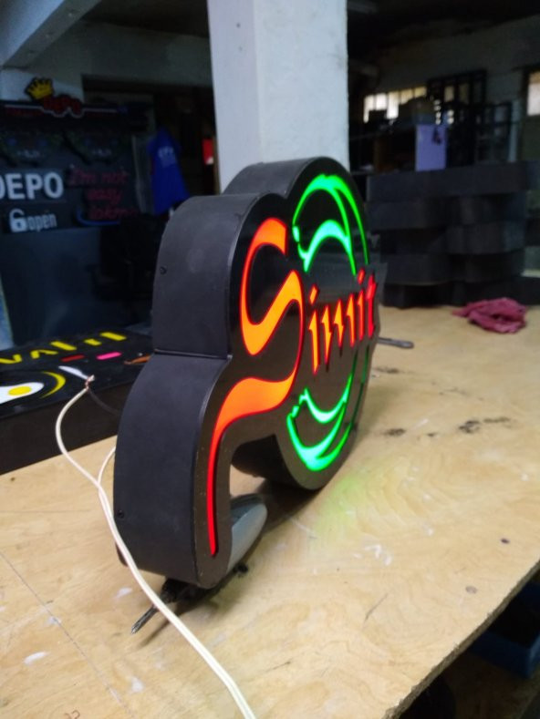 Simit Yazılı Tabela 3D Led Neon Etkili Işıklı Tabela Kutu Harf Depo Tabela İstanbul Maltepe Kartal - 2