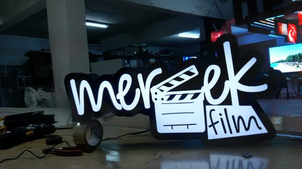 Mercek Film Stüdyo Tabelası 3D Led Neon Etkili Işıklı Tabela Kutu Harf Depo Reklam Maltepe İstanbul ürün görseli