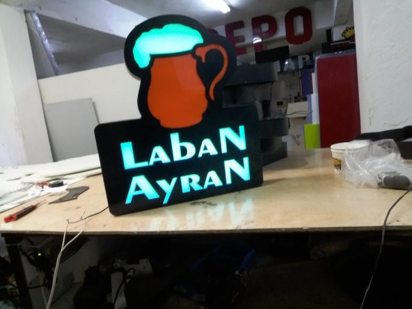 Laban Ayran Yazılı Görselli Rgb Renk Değiştiren Led Tabela Depo Reklam Tabela Maltepe İstanbul Şişli - Resim 2