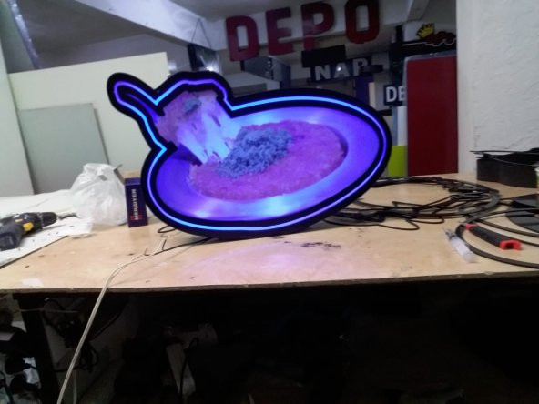 Künefe Fotoğraflı Rgb Renk Değiştiren Led Tabela Kutu Harf Depo Reklam Tabela Maltepe Pendik Kartal - Resim 2