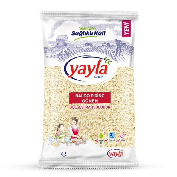 Yayla Baldo Pirinç Gönen 2KG 2Li Paket
