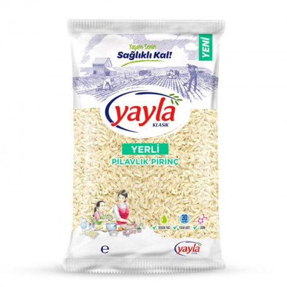 Yayla Yerli Pilavlık Pirinç 2KG 2Li Paket