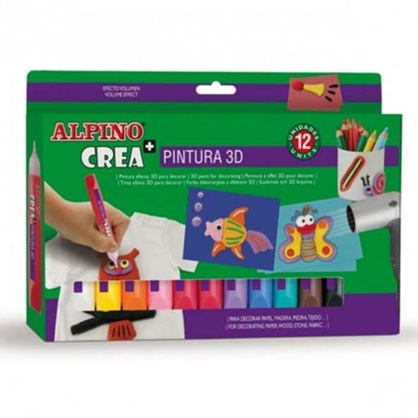 ALPINO "CREA PINTURA 3D" 12Lİ BOYA