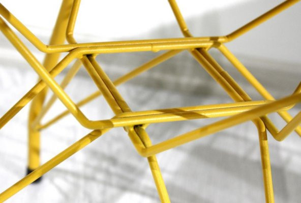 Chic Life Sarı 4 lü Tel Sandalye - 5