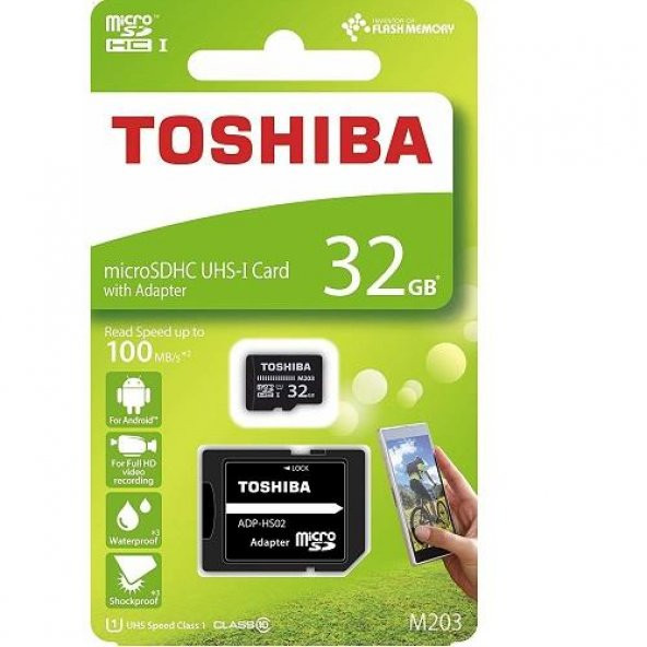 Toshiba 32GB Micro SDHC UHS-1 THN-M203K0320EA Bellek Kartı
