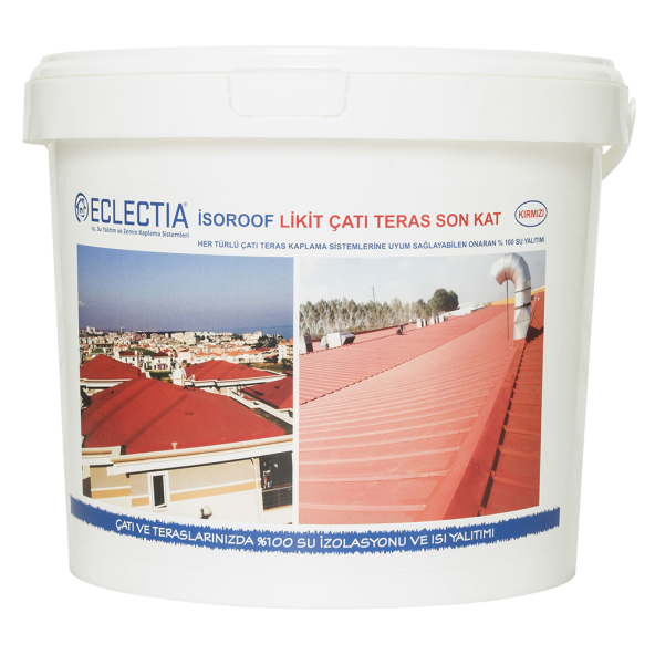 Eclectia Isoroof Likit Çatı, Teras Son Kat, 5 Kg - Kırmızı