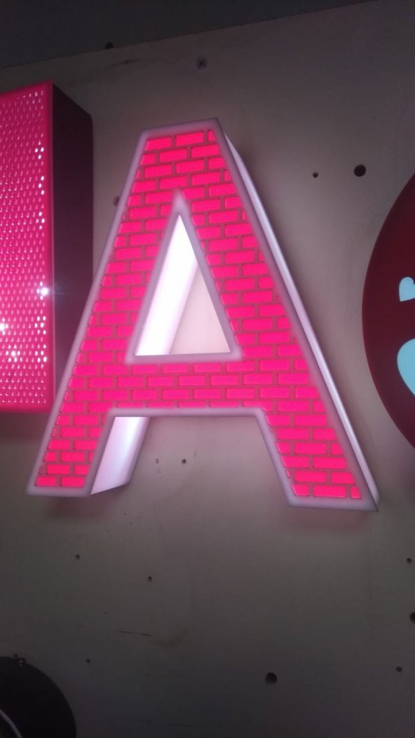 A Harfi Kutu Harf Led Tabela Işıklı Tabela Kompozit Tabela Depo Reklam Tabela Maltepe İstanbul - Resim 3