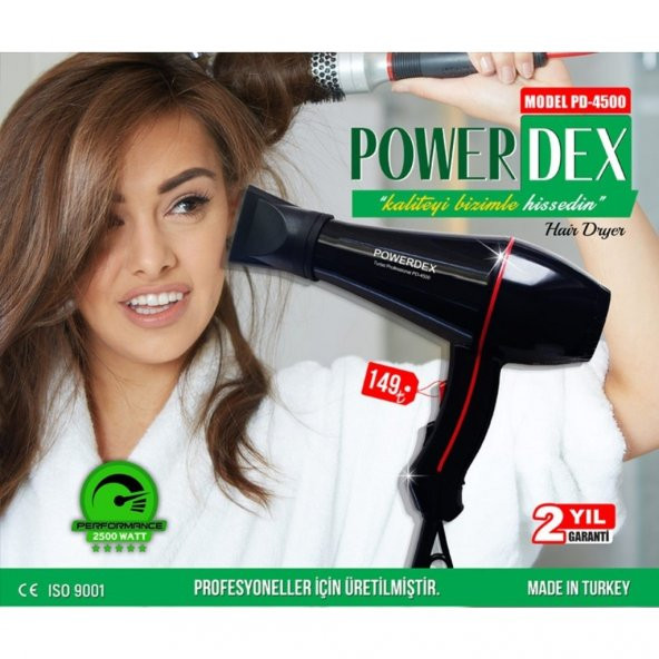 Powerdex Pd-4500 Profesyonel Saç Kurutma Fön Makinesi
