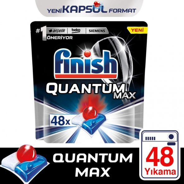 Finish Quantum Max Bulaşık Makinesi Deterjanı 48 Kapsül