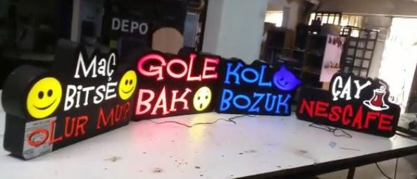 Size Özel Butik Tabela 3D Led Neon Etkili Işıklı Tabela Kutu Harf Depo Tabela Reklam Maltepe Karaköy ürün görseli