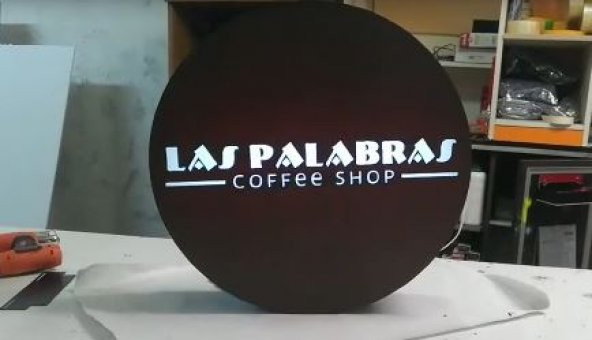 Las Palabras Coffee Shop Tabela 3D Led Neon Etkili Işıklı Tabela Kutu Harf Depo Tabela Reklam Pendik ürün görseli 1
