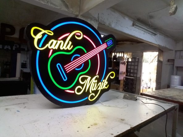 Canlı Müzik Tabela 3D Led Neon Etkili Işıklı Tabela Kutu Harf Depo Reklam Tabela Maltepe İstanbul - Resim 2