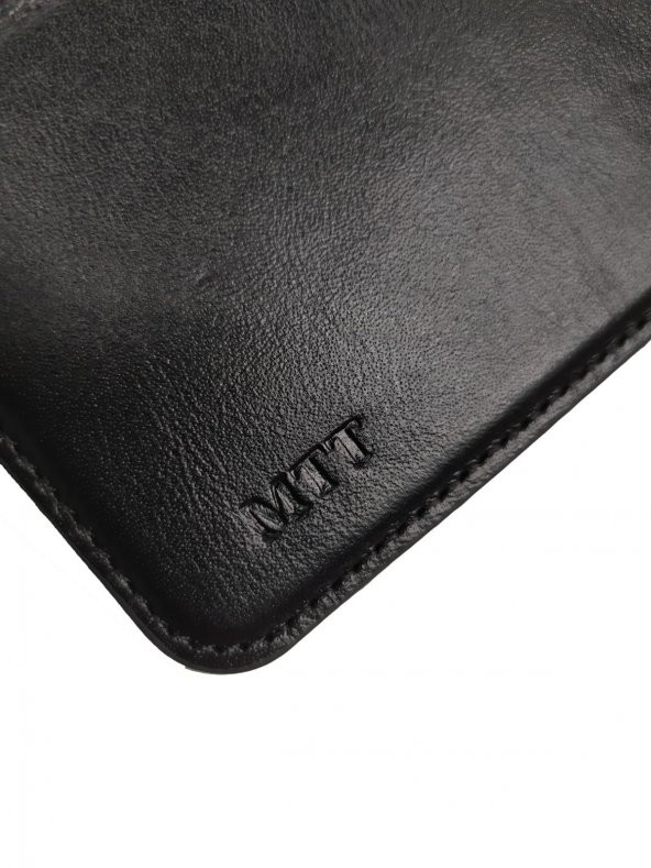 iPhone 11 Pro MTT Deri Kapaklı Kılıf Siyah(Hakiki Dana Derisi) - 6