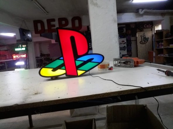 Playstation Ps5 Ps4 Cafe Tabela 3D Led Neon Etkili Işıklı Tabela Kutu Harf Depo Reklam Maltepe Fatih - 2