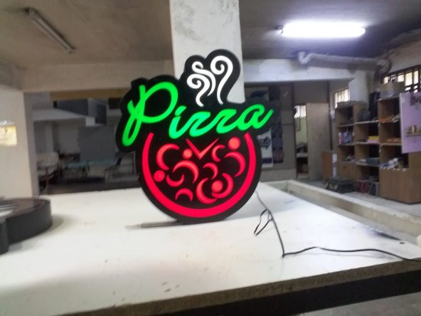 Tost ve Pizza Tabela 3D Led Neon Etkili Işıklı Tabela Kutu Harf Depo Tabela Reklam Maltepe İstanbul - 2