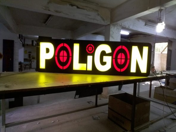 Poligon Yazılı Tabela 3D Led Neon Etkili Işıklı Tabela Kutu Harf Depo Reklam Tabela Maltepe İstanbul - Resim 2
