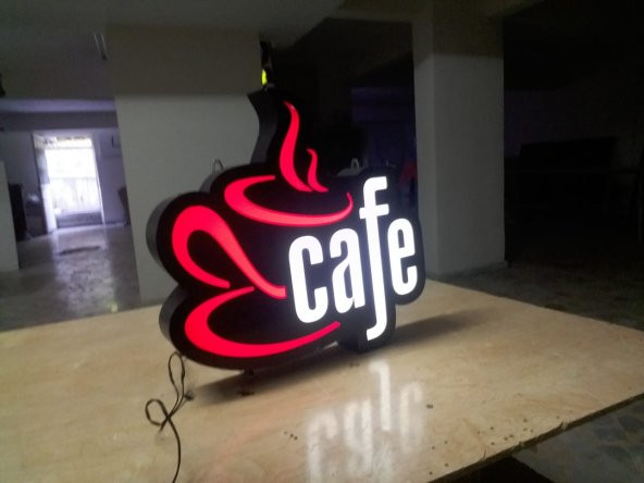 Fincan Kahve Cafe Tabela 3D Led Neon Etkili Işıklı Tabela Kutu Harf Depo Reklam Maltepe İstanbul - 2