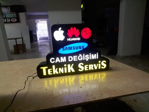 Telefoncu Teknik Servis Tabela 3D Led Neon Etkili Işıklı Tabela Kutu Harf Depo Reklam Maltepe Pendik ürün görseli