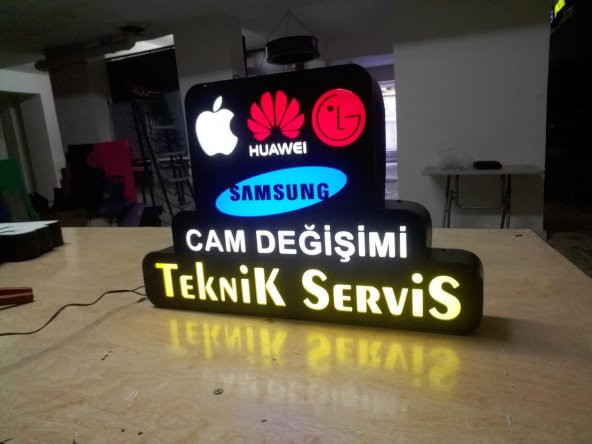 Telefoncu Teknik Servis Tabela 3D Led Neon Etkili Işıklı Tabela Kutu Harf Depo Reklam Maltepe Pendik - Resim 2