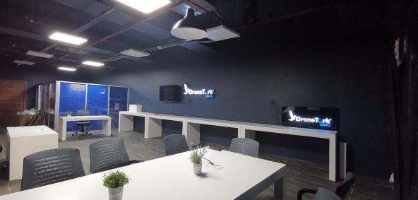 Droneturk Yazılı Şirket Tabelası 3D Led Neon Etkili Işıklı Tabela Kutu Harf Depo Reklam Tabela Tuzla - Resim 3