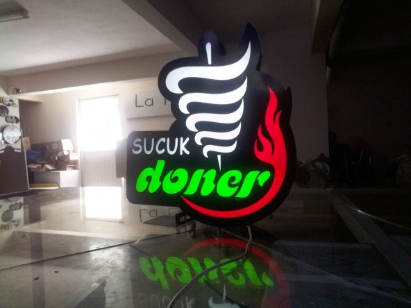 30x45 Cm Döner Tabela 3D Led Neon Etkili Işıklı Tabela Kutu Harf Depo Reklam Tabela Kartal İstanbul ürün görseli 1