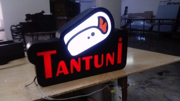Tantuni Yazılı Resimli Tabela 3D Led Neon Etkili Işıklı Tabela Kutu Harf Siz Hayal Edin Biz Yapalım