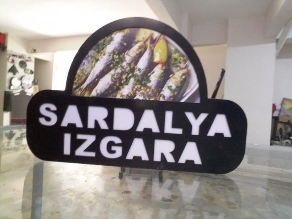 Sardalya Izgara Balıkçı Tabela 3D Led Neon Etkili Işıklı Tabela Kutu Harf Depo Reklam Tabela Kartal ürün görseli 1