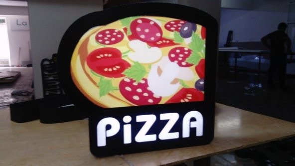 Pizza Kişiye Özel Butik Tabela 3D Led Neon Etkili Işıklı Tabela Kutu Harf Depo Reklam İstanbul Şişli