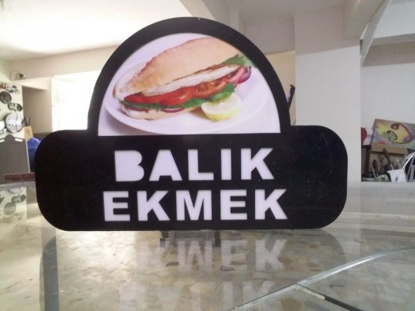 Balık Ekmek Tabela 3D Led Neon Etkili Işıklı Tabela Kutu Harf Balıkçı Tabela Depo Reklam Kartal ürün görseli