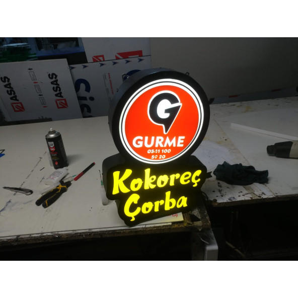 Balık Çorbası Tabela 3D Led Neon Etkili Işıklı Tabela Kutu Harf Depo Reklam Tabela Balıkçı Tabela ürün görseli 1