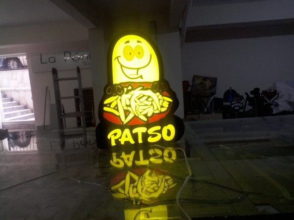 Patso Patates Tabela 3D Led Neon Etkili Işıklı Tabela Kutu Harf Depo Reklam Tabela Kartal İstanbul - 2