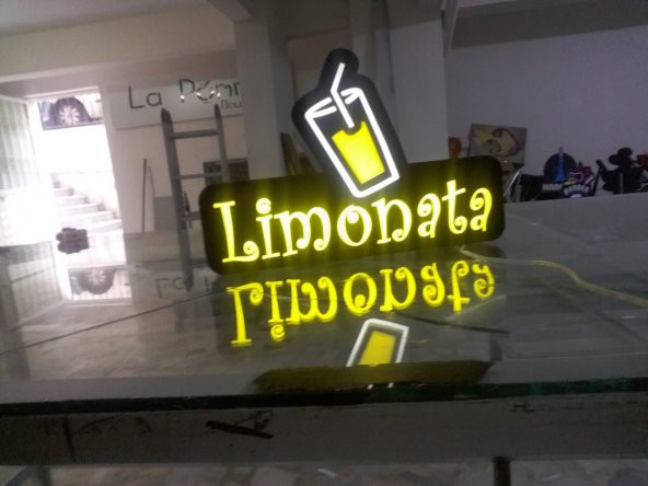 Limonata Görselli Yazılı Tabela 3D Led Neon Etkili Işıklı Tabela Depo Reklam Tabela Kartal İstanbul ürün görseli