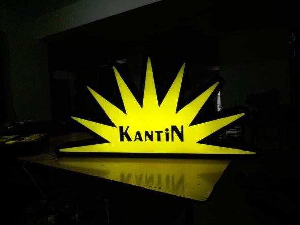 Kantin Yazılı Tabela 3D Led Neon Etkili Işıklı Tabela Kutu Harf Depo Reklam Kartal İstanbul Atalar ürün görseli 1