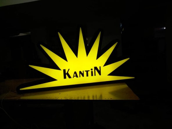 Kantin Yazılı Tabela 3D Led Neon Etkili Işıklı Tabela Kutu Harf Depo Reklam Kartal İstanbul Atalar - Resim 2
